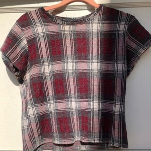 Brandy Melville Women’s Plaid Top ONE SIZE